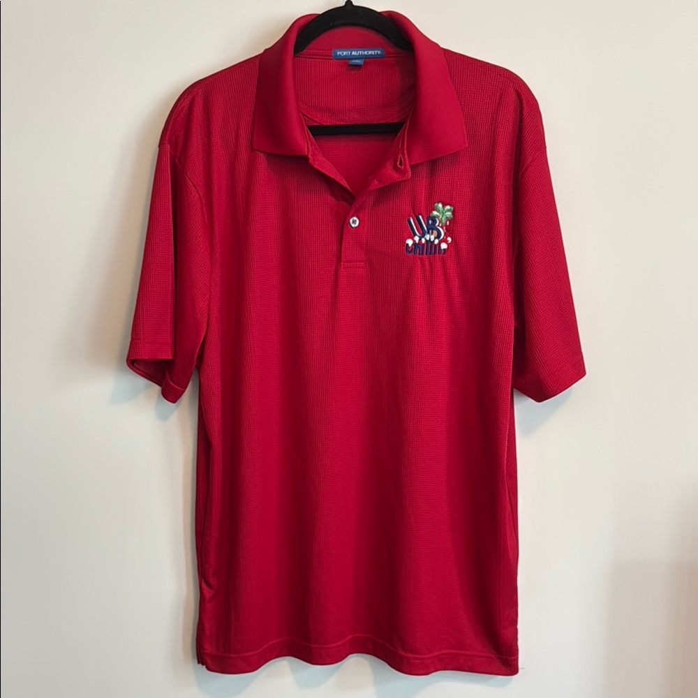 Port Authority Vibrant Red Polo Shirt Size L